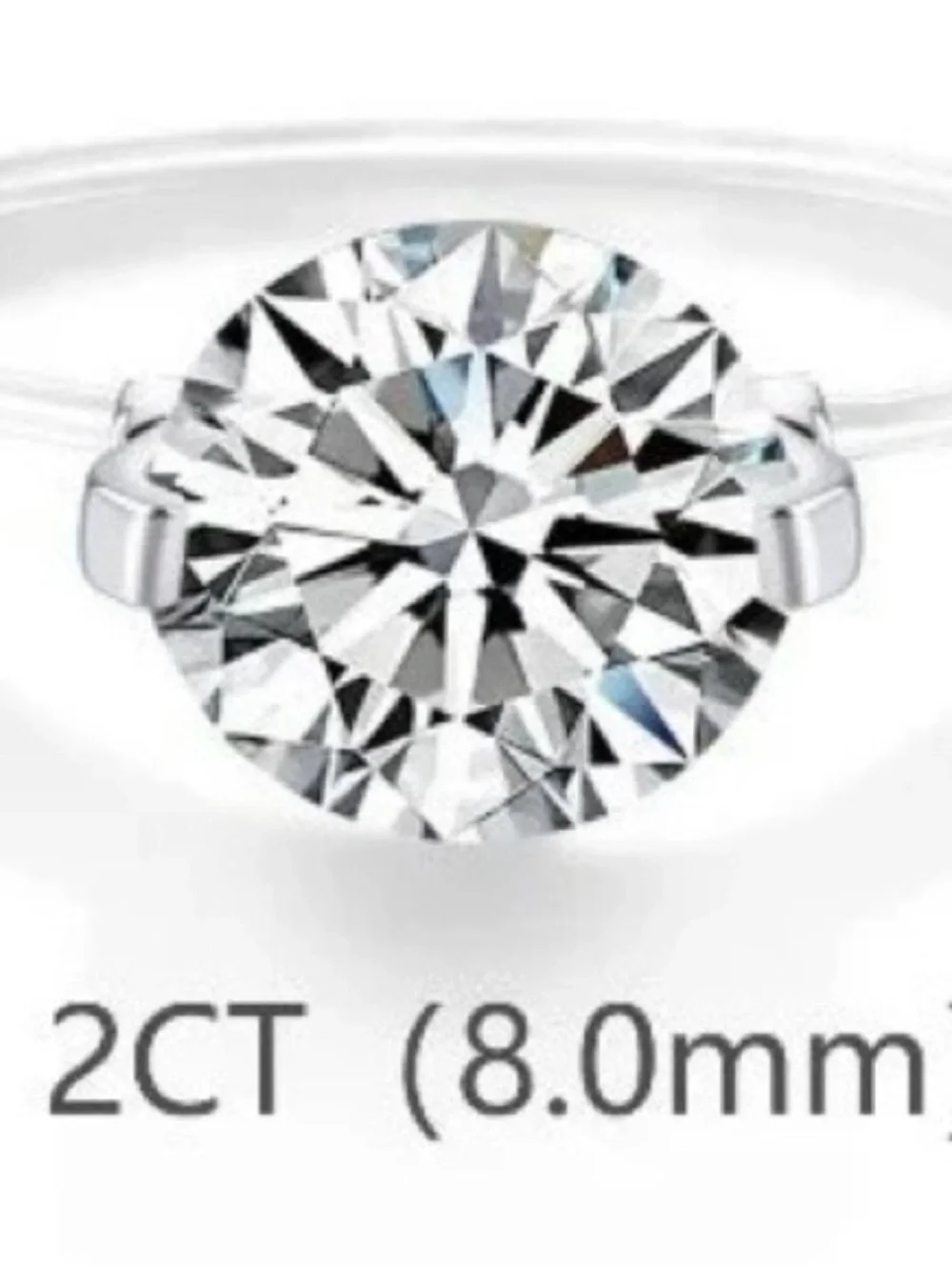 Floating Brilliant Stone Solitaire Ring - Women Jewelry